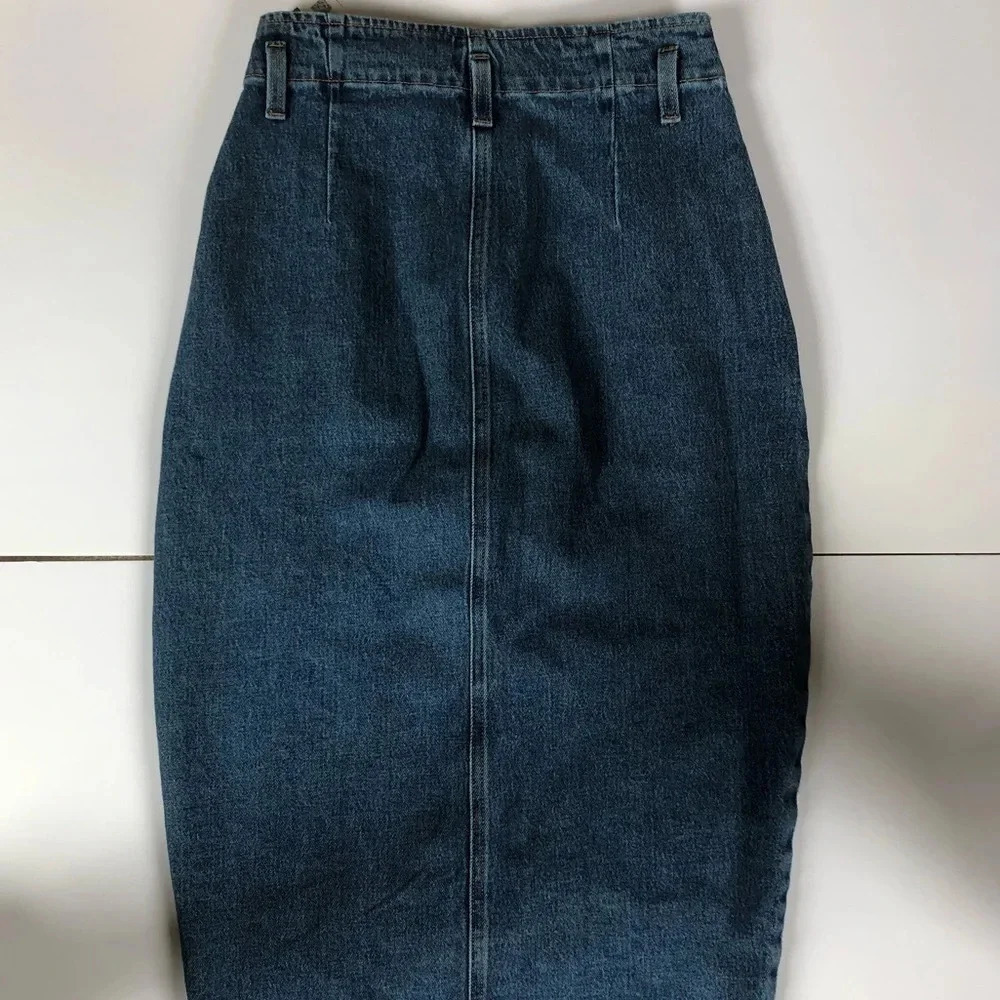 ZARA Asymmetrical Denim Skirt - Picture 6 of 11
